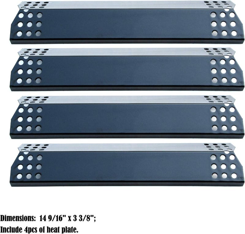 Direct Store Parts DP129 (4-Pack) Porcelain Steel Heat Shield/Heat Plates 14 9/16 x 3 3/8" Replacement for Sunbeam, Nexgrill, Grill Master, Charbroil, Kitchen Aid, Members Mark, Uberhaus Gas Grills - Image 2